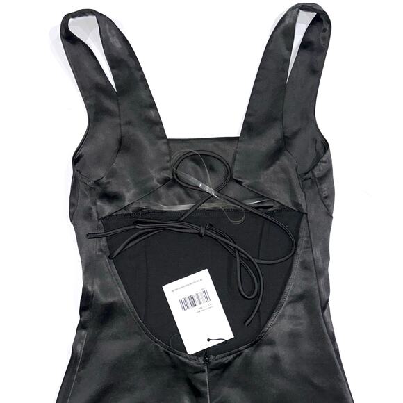 NWT Princess Polly Black Satin Cobie Mini Dress Size 2 - Picture 10 of 16